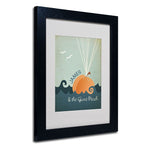 Trademark Fine Art 'James and the Giant Peach' 11" x 14" Black Frame Art