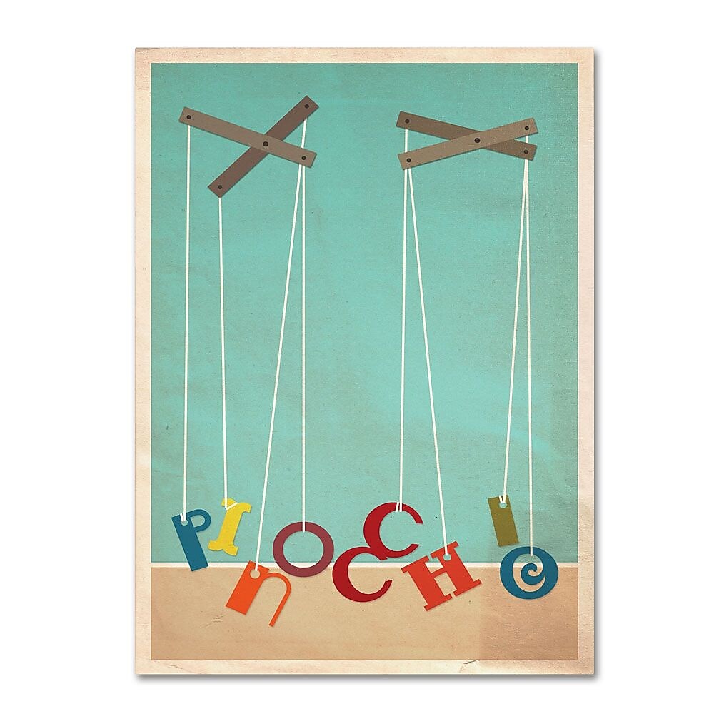 Trademark Fine Art 'Pinocchio' 16" x 24" Canvas Art