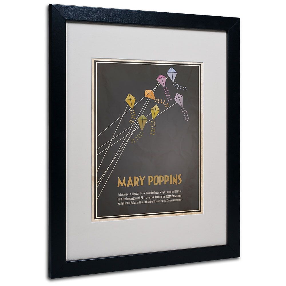 Trademark Fine Art 'Mary Poppins' 16" x 20" Black Frame Art