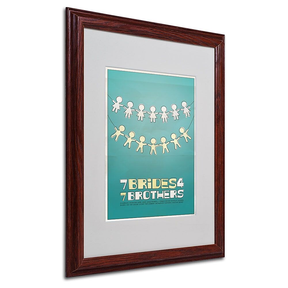 Trademark Fine Art 'Seven Brides Seven Brothers' 16" x 20" Wood Frame Art