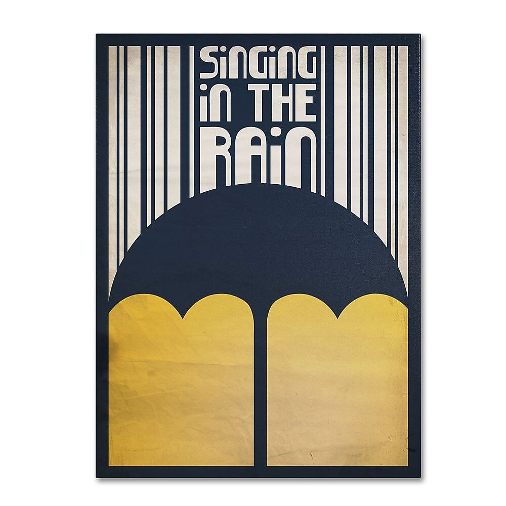 Trademark Fine Art 'Singing in the Rain' 14" x 19" Canvas Art