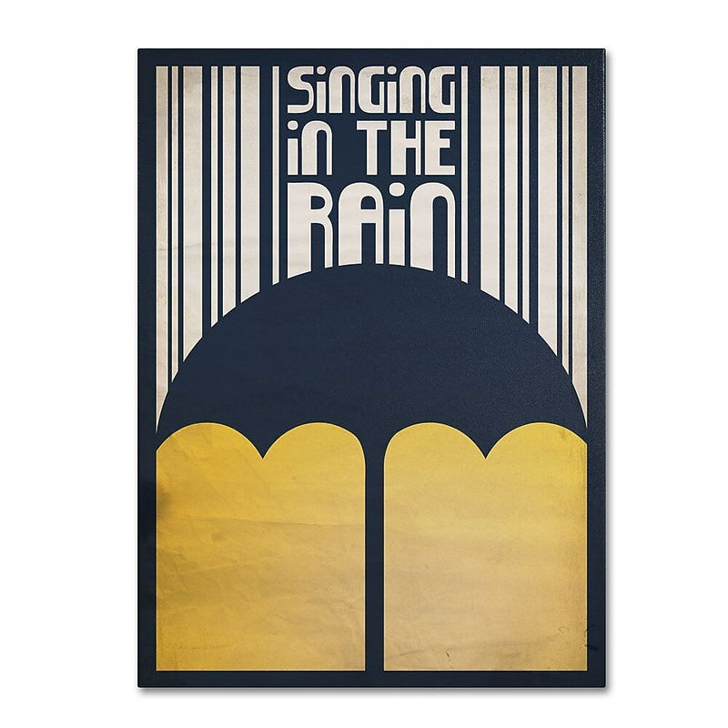 Trademark Fine Art 'Singing in the Rain' 14" x 19" Canvas Art