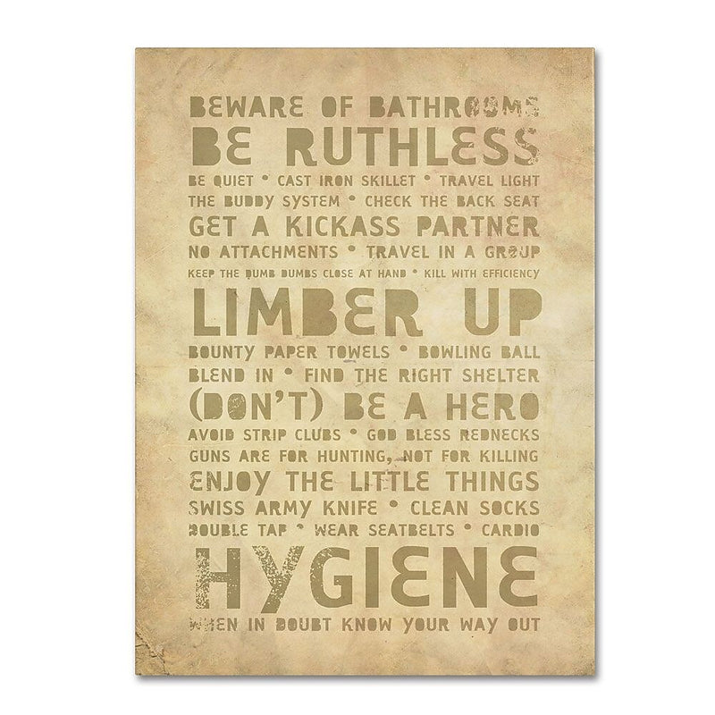 Trademark Fine Art 'Zombieland' 14" x 19" Canvas Art