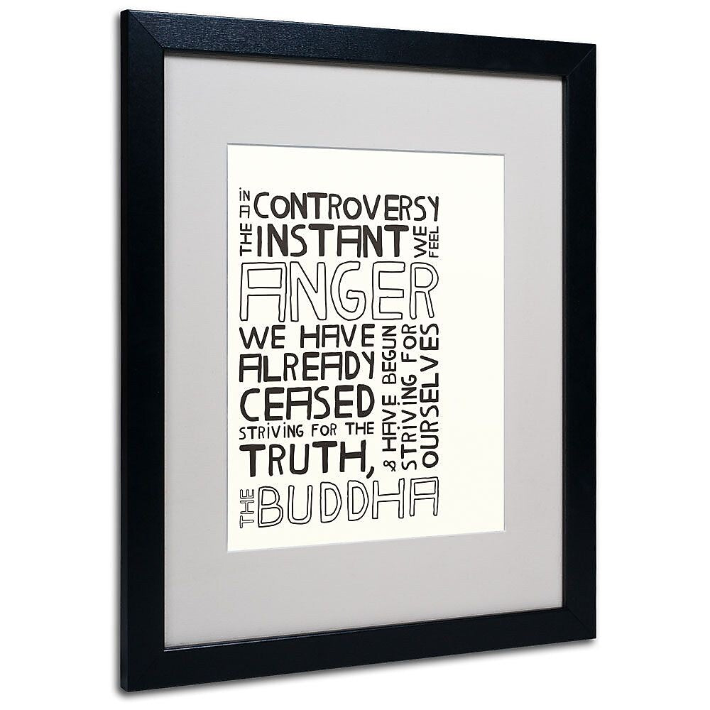 Trademark Fine Art 'Anger in Controversy II' 11" x 14" Black Frame Art