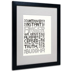 Trademark Fine Art 'Anger in Controversy II' 11" x 14" Black Frame Art