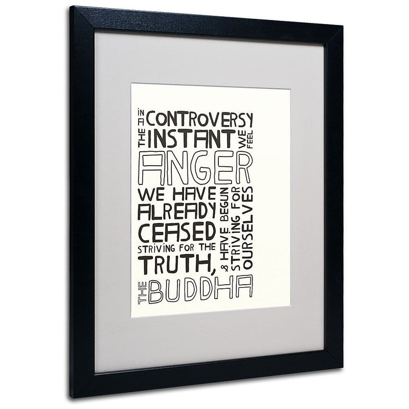 Trademark Fine Art 'Anger in Controversy II' 11" x 14" Black Frame Art