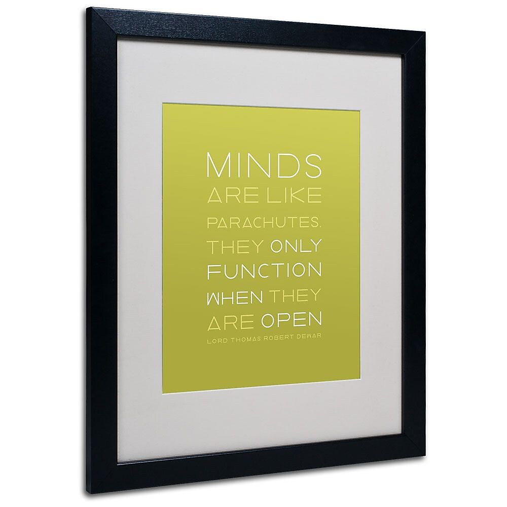 Trademark Fine Art 'An Open Mind' 16" x 20" Black Frame Art