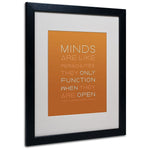 Trademark Fine Art 'An Open Mind II' 16" x 20" Black Frame Art