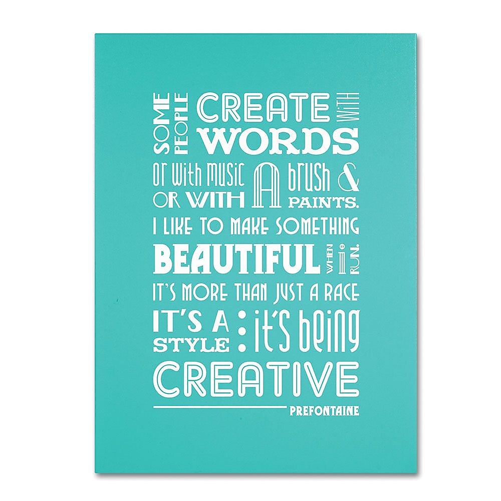 Trademark Fine Art 'Creative Running I' 26" x 32" Canvas Art