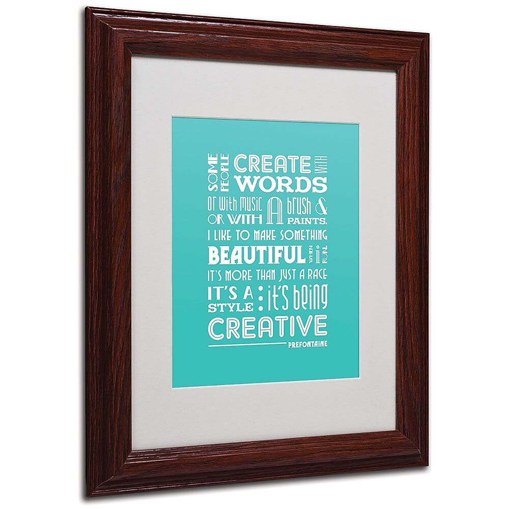 Trademark Fine Art 'Creative Running I' 11" x 14" Wood Frame Art