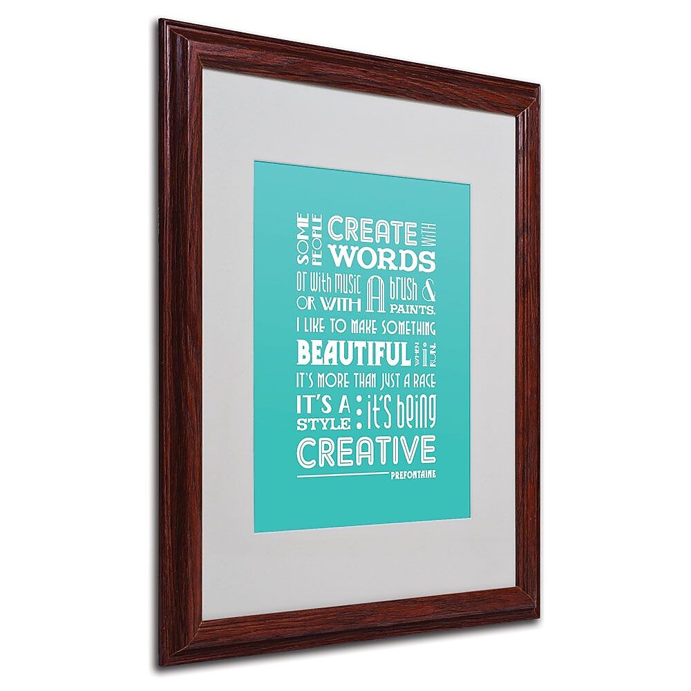 Trademark Fine Art 'Creative Running I' 16" x 20" Wood Frame Art