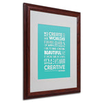Trademark Fine Art 'Creative Running I' 16" x 20" Wood Frame Art