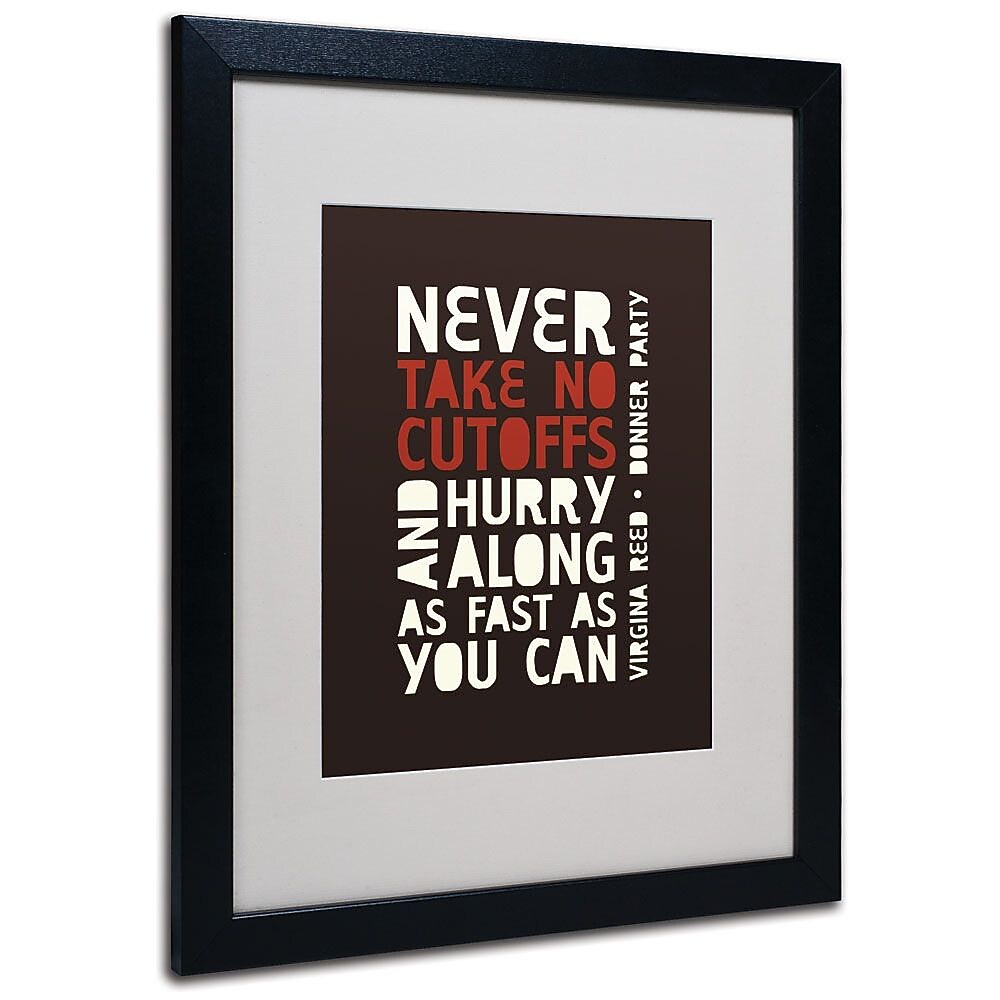 Trademark Fine Art 'Donner Party II' 16" x 20" Black Frame Art