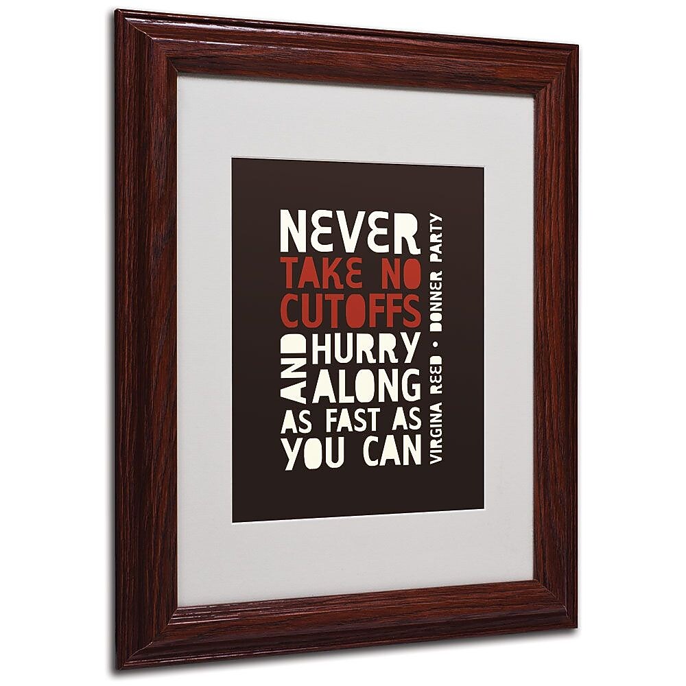 Trademark Fine Art 'Donner Party II' 11" x 14" Wood Frame Art