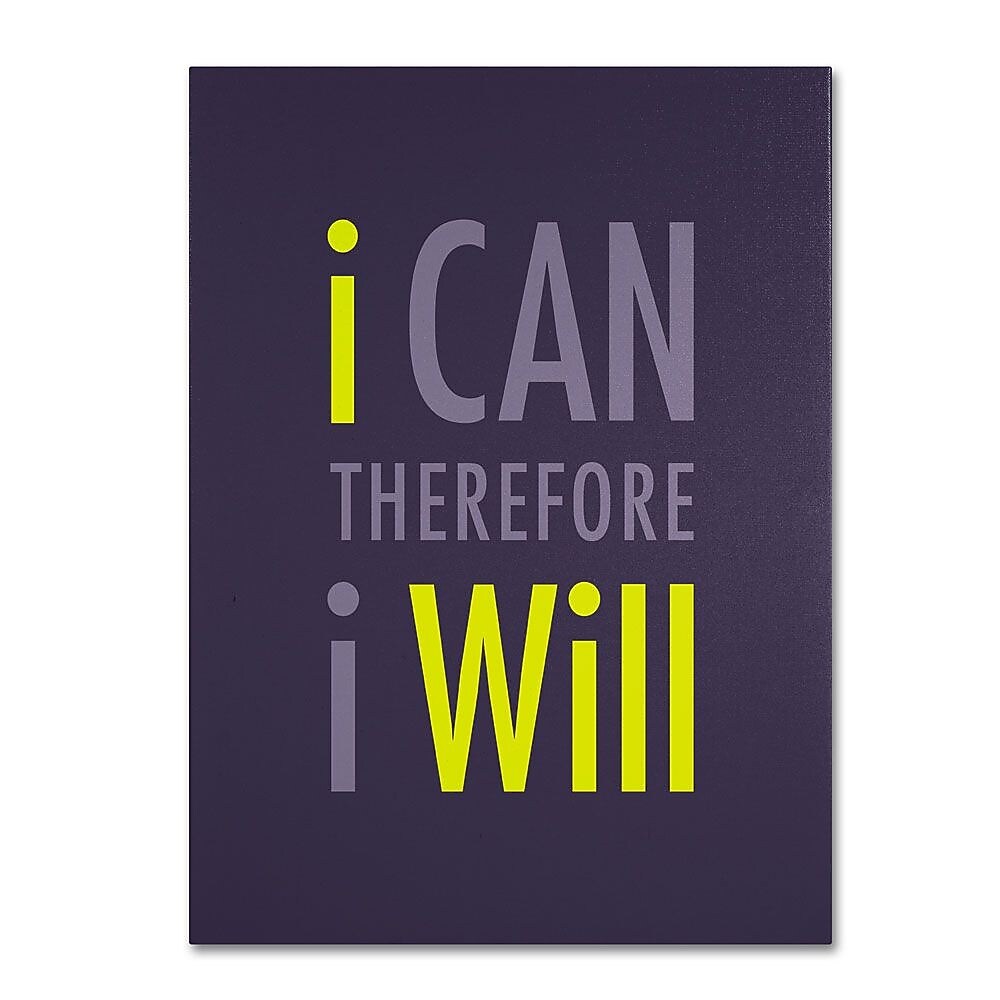 Trademark Fine Art 'I Will I' 18" x 24" Canvas Art