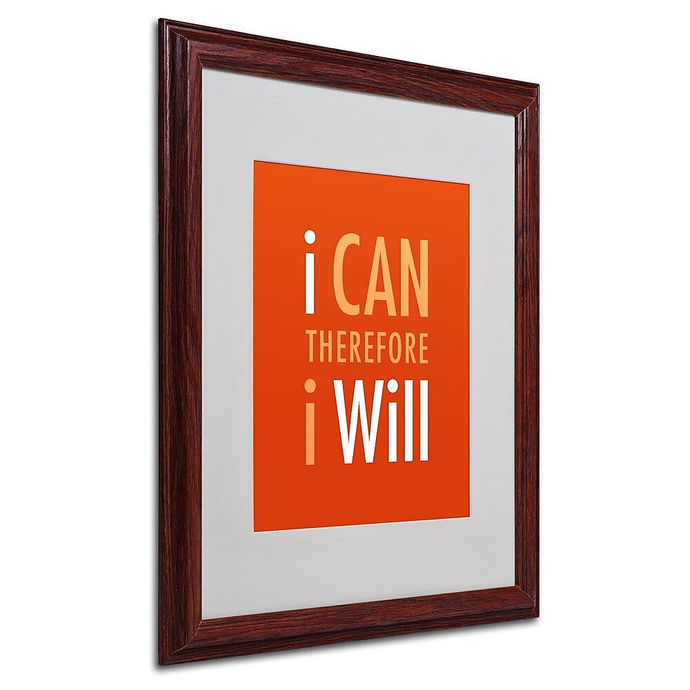 Trademark Fine Art 'I Will III' 16" x 20" Wood Frame Art