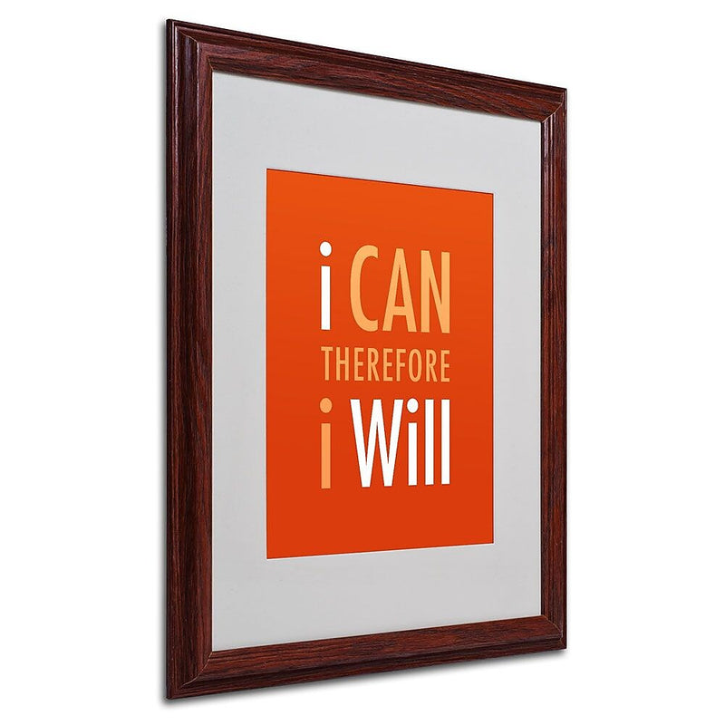 Trademark Fine Art 'I Will III' 16" x 20" Wood Frame Art