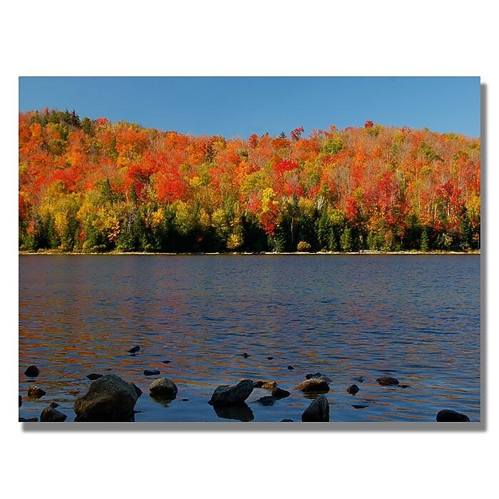 Trademark Fine Art 'The Adirondack Heart Lake' 30" x 47" Canvas Art