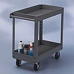 Tennsco 2-Shelf Steel Cart, Medium Gray (SC-2436)
