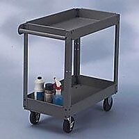 Tennsco 2-Shelf Steel Cart, Medium Gray (SC-2436)