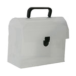 JAM Paper® Plastic Lunchbox, 6 x 9 x 4, Clear Grid, Sold Individually (5205 001)