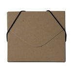 JAM Paper® CD Case Portfolio With Elastic Closure, 5 x 5 5/8 x 3/8, Natural Brown Kraft Recycled, Sold Individually (333545)