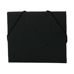 JAM Paper® CD Case Portfolio with Elastic Closure, 5 x 5 5/8 x 3/8, Black Kraft Recycled, Sold Individually (333546)