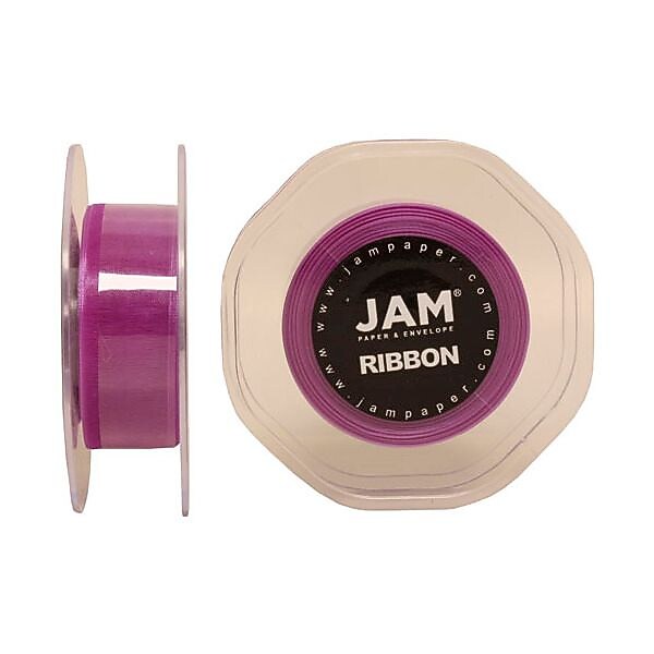 JAM Paper Sheer Organza Ribbon, Purple (807SHPU25)