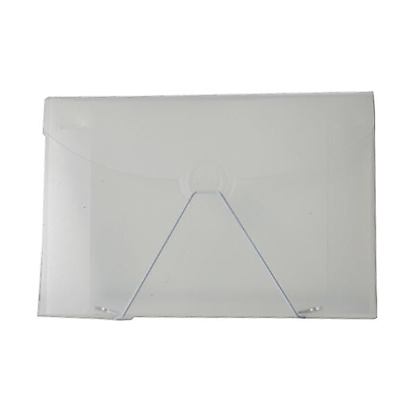JAM Paper Plastic Portfolio Case with Hook & Loop Closure, Clear (2024 009)
