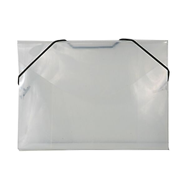 JAM Paper® Plastic Index Card Case with Elastic Closure, 5 1/2 x 7 1/2 x 3/8, Clear, 24/Pack (32168403B)