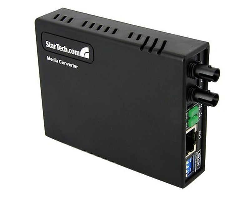 Startech MCM110ST2 10/100 Multi Mode Fiber Ethernet Media Converter, Black