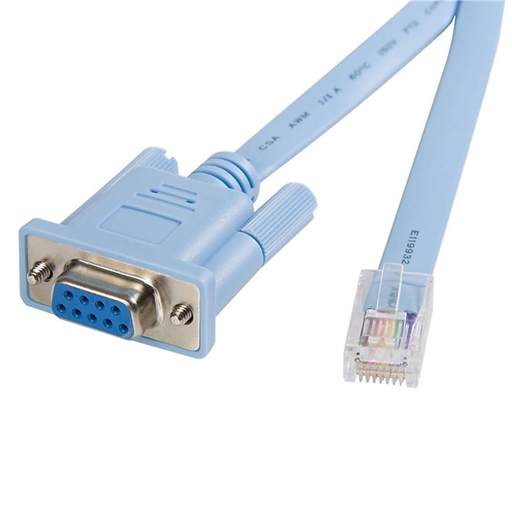Startech 6' RJ45 to DB9 Cisco Console Management Router Cable, Blue (DB9CONCABL6)