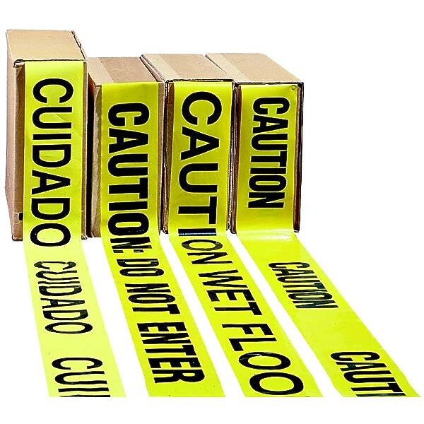 Impact Polyethylene Caution Barrier Tape, "CAUTION DO NOT ENTER",  3" x 1000', Yellow With Black Lettering (IMP 7328)
