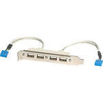 StarTech USBPLATE4 4 Port USB A Female Slot Plate Adapter
