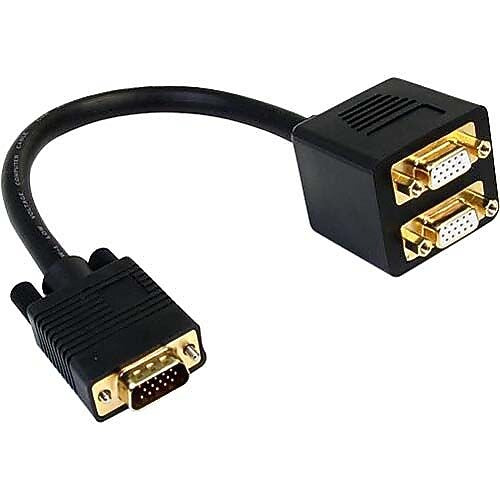 StarTech 1' VGA to 2x VGA Video Splitter Cable, Black