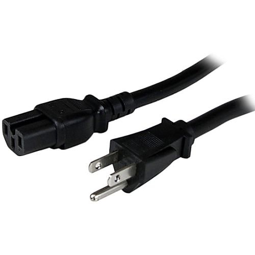 StarTech 8' NEMA 5-15P to C15 Heavy Duty Computer Power Cord, Black