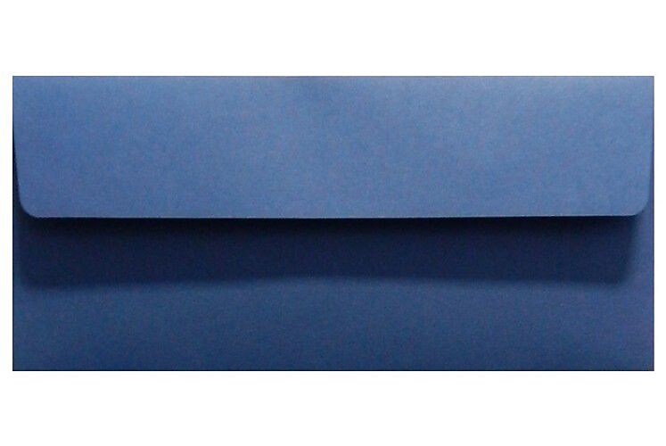LUX 80lbs. 4 1/8" x 9 1/2" #10 Square Flap Envelopes, Navy Blue, 250/BX