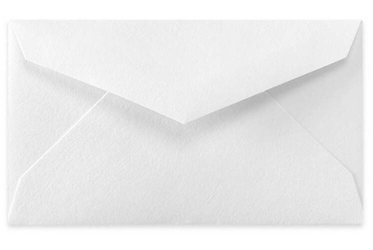 LUX 70lbs. 2 1/8" x 3 5/8" Mini Envelopes W/Glue Closure, Bright White, 250/BX