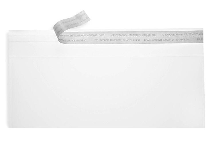 LUX 4 1/8" x 9 1/2" #10 Square Flap Envelopes, Crystal Clear, 1000/BX