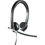 Logitech® H650e USB Stereo Binaural Headset With Noise Cancelling Microphone