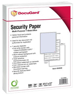 Paris DocuGard Advanced 8.5" x 11" Security Paper, 24 lbs., Blue, 500 Sheets/Ream, 2500/Carton (04546)