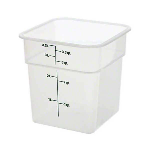 Cambro 4SFSPP190, 4 qt Polypropylene Food Storage Container - CamSquare