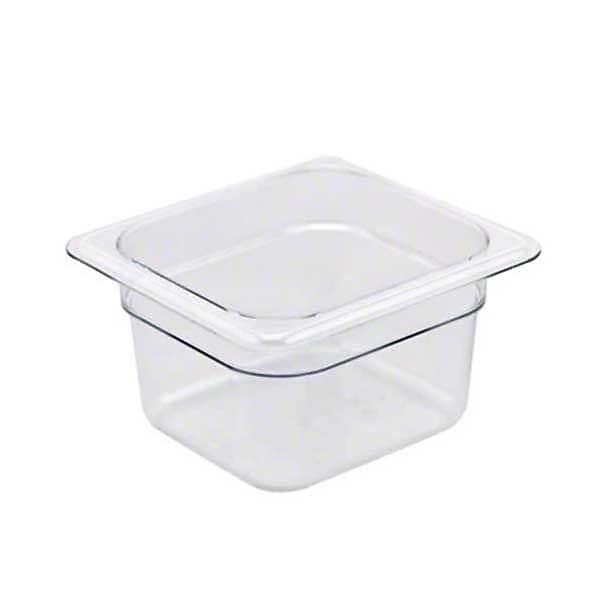 Cambro 64CW-135, 2 Qt Sixth-Size Food Pan - Camwear, Clear