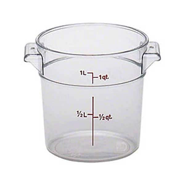 Cambro RFSCW1135, 1 qt Polycarbonate Food Storage Container - Camwear Round