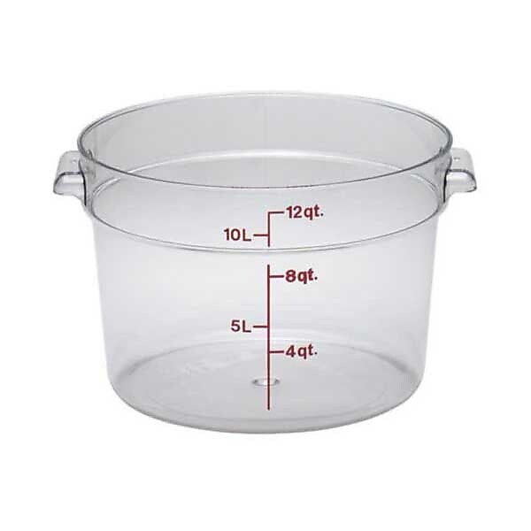 Cambro RFSCW12, 12 qt Polycarbonate Food Storage Container - Camwear Round