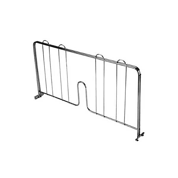 Thunder Group CMDC018, 18'' x 9 1/2'' Chrome Plated Pressure-Fit Shelf Divider