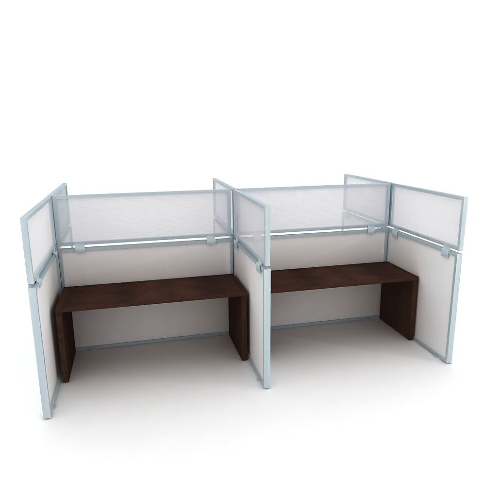 Obex 24"H x 30"W Polycarbonate Cubicle Mounted Privacy Panel, White (24X30PAWLP)
