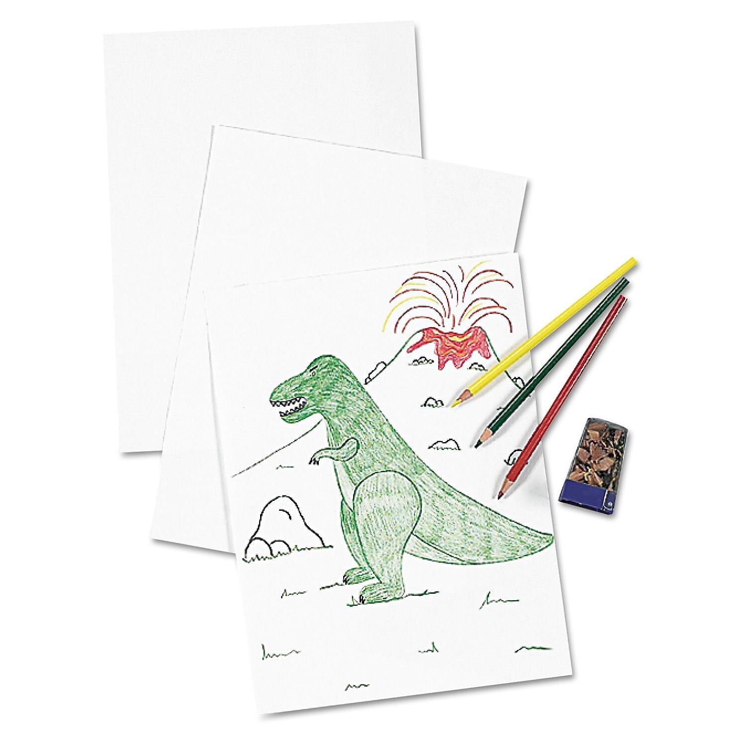 Pacon Medium Weight Drawing Paper, 57lb, White, 24” x 36”, 250 Sheets