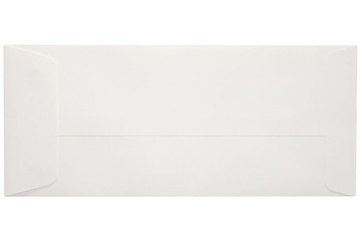 LUX 80lb 4 1/8"x9 1/2" Open End #10 Envelopes W/Peel&Press, White Linen, 250/BX