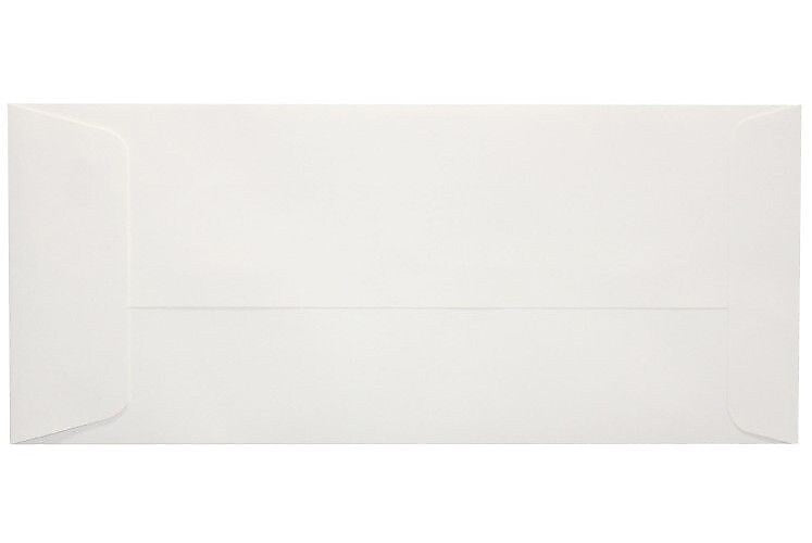 LUX 80lb 4 1/8"x9 1/2" Open End #10 Envelopes W/Peel&Press, White, 500/BX